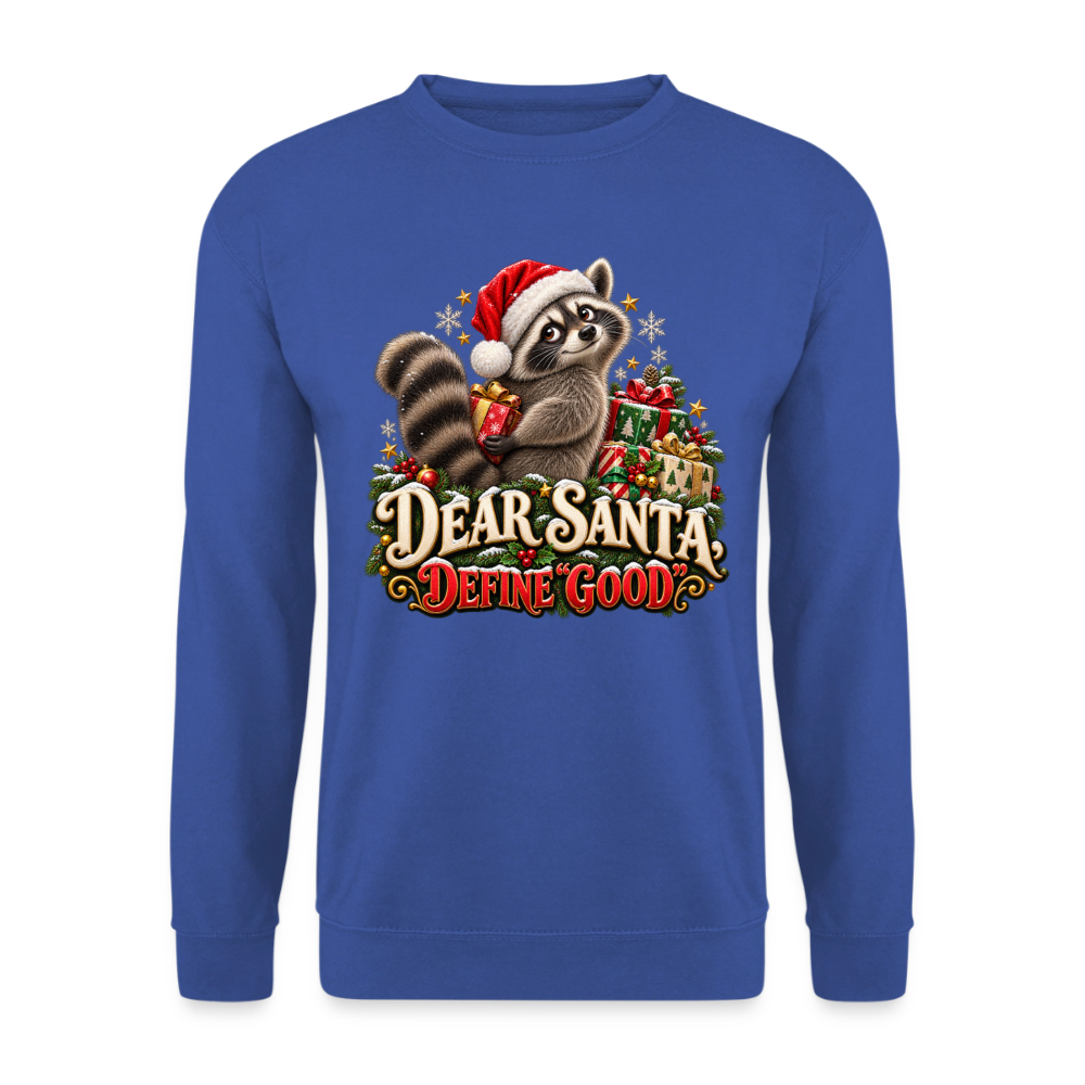 CityShirts - Sweatshirt - Dear Santa, define good – julevaskebjørn - CS028 - kongeblå