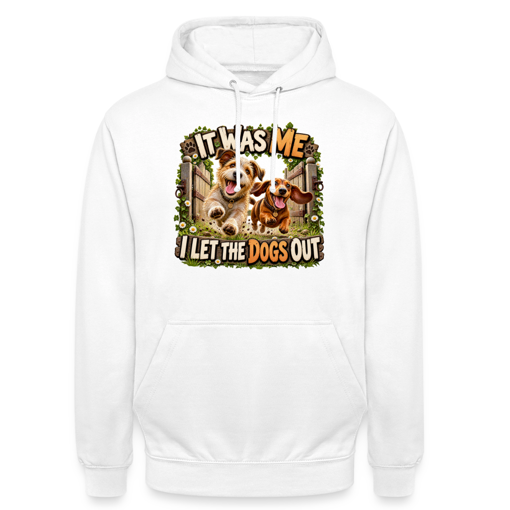 CityShirts - Hoodie - It was me – I let the dogs out - CS013 - hvid