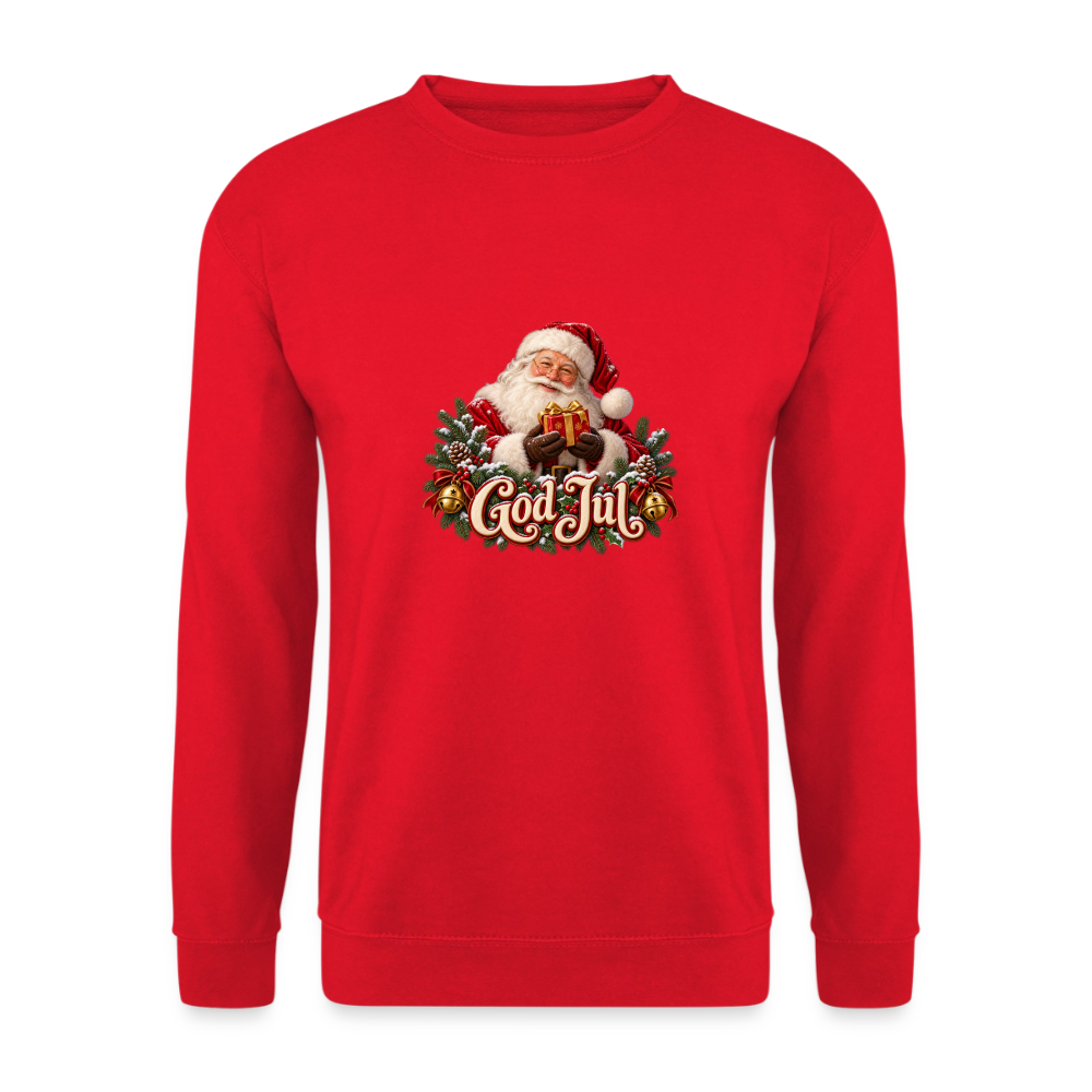 CityShirts - Sweatshirt - God Jul – klassisk julemand - CS058 - rød