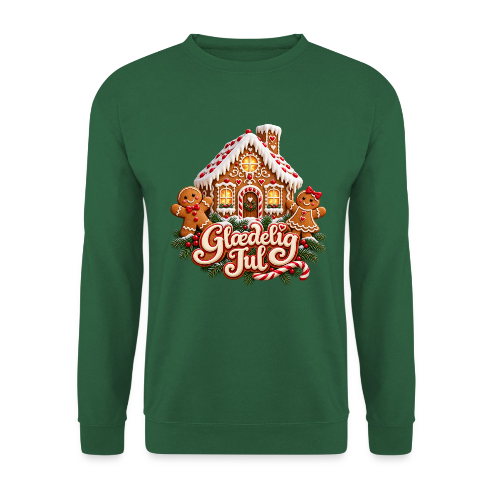 CityShirts - Sweatshirt - Glædelig Jul – peberkagehygge - CS067 - grøn