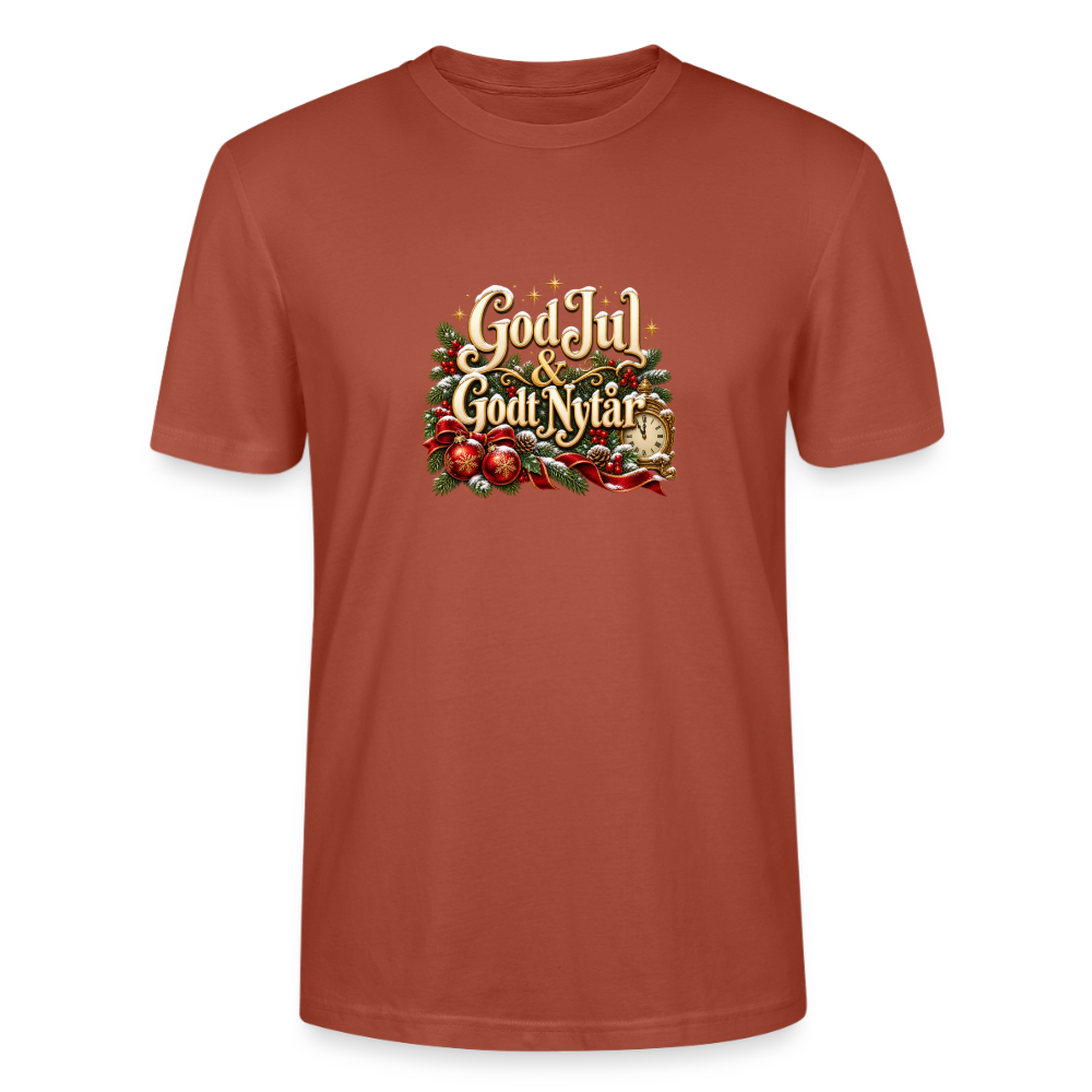 CityShirts - T-shirt - God Jul & Godt Nytår – jul og nytår - CS060 - terrakotta