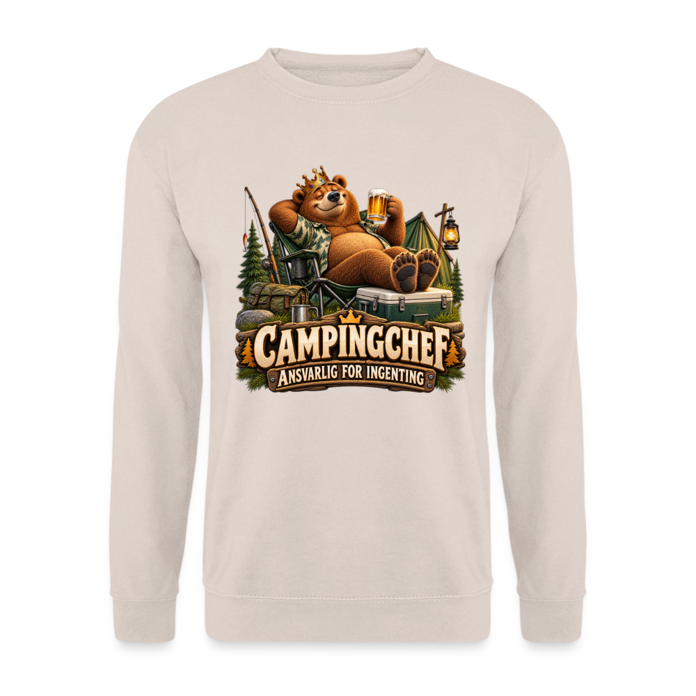 CityShirts - Sweatshirt - Campingchef – Ansvarlig for ingenting - CS038 - sand