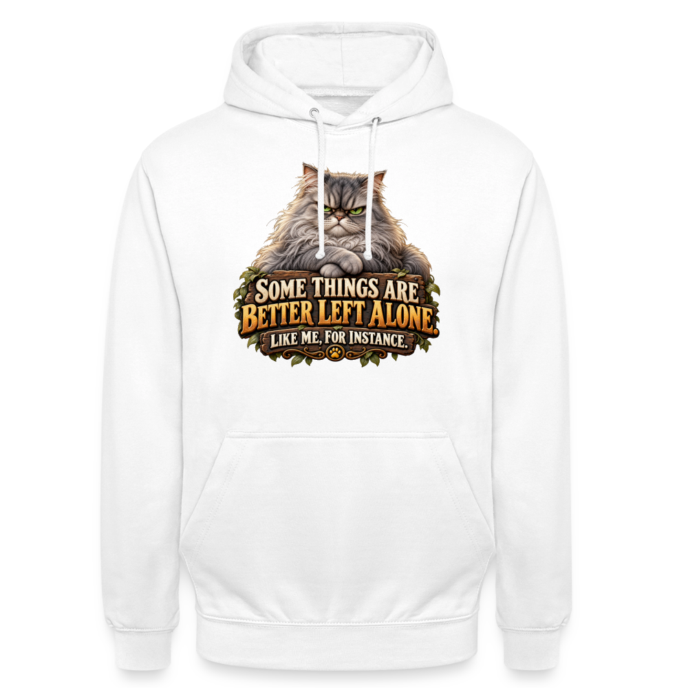CityShirts - Hoodie - Better left alone – Like me, for instance - CS015 - hvid
