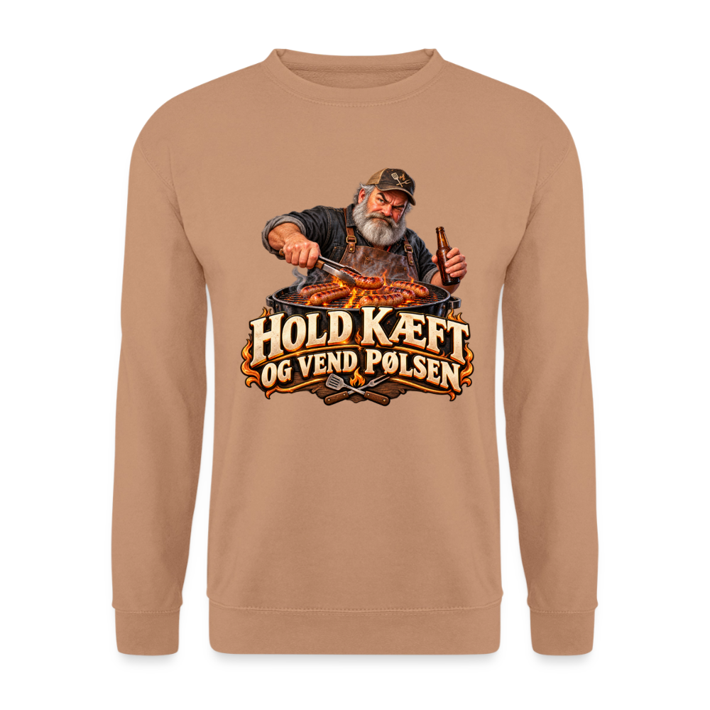 CityShirts - Sweatshirt - Hold kæft og vend pølsen - CS045 - mokka