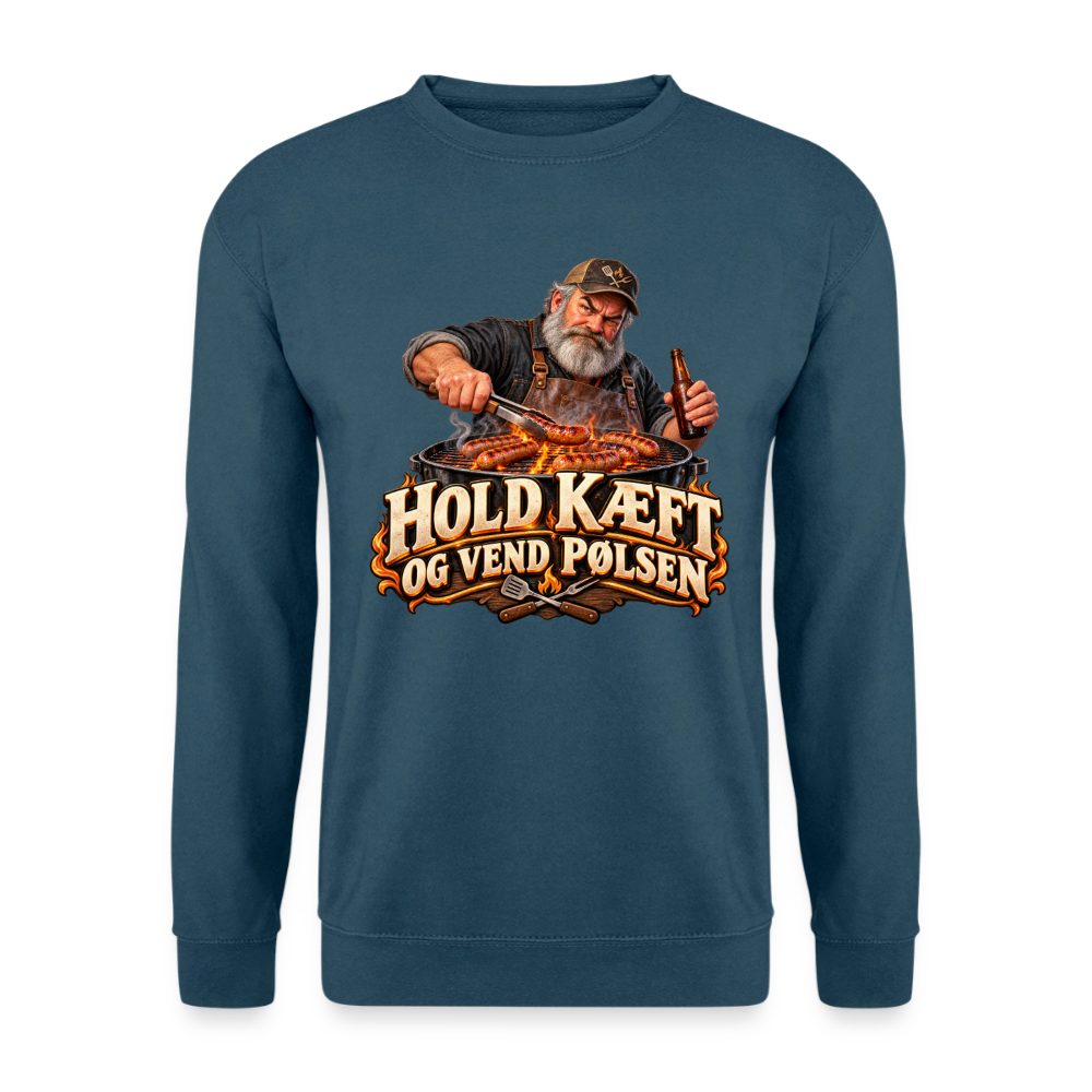 CityShirts - Sweatshirt - Hold kæft og vend pølsen - CS045 - indigoblå