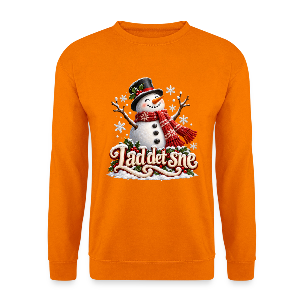 CityShirts - Sweatshirt - Lad det sne – snemand - CS064 - orange