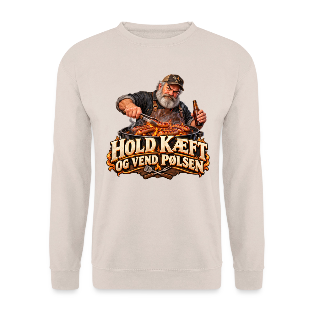 CityShirts - Sweatshirt - Hold kæft og vend pølsen - CS045 - sand