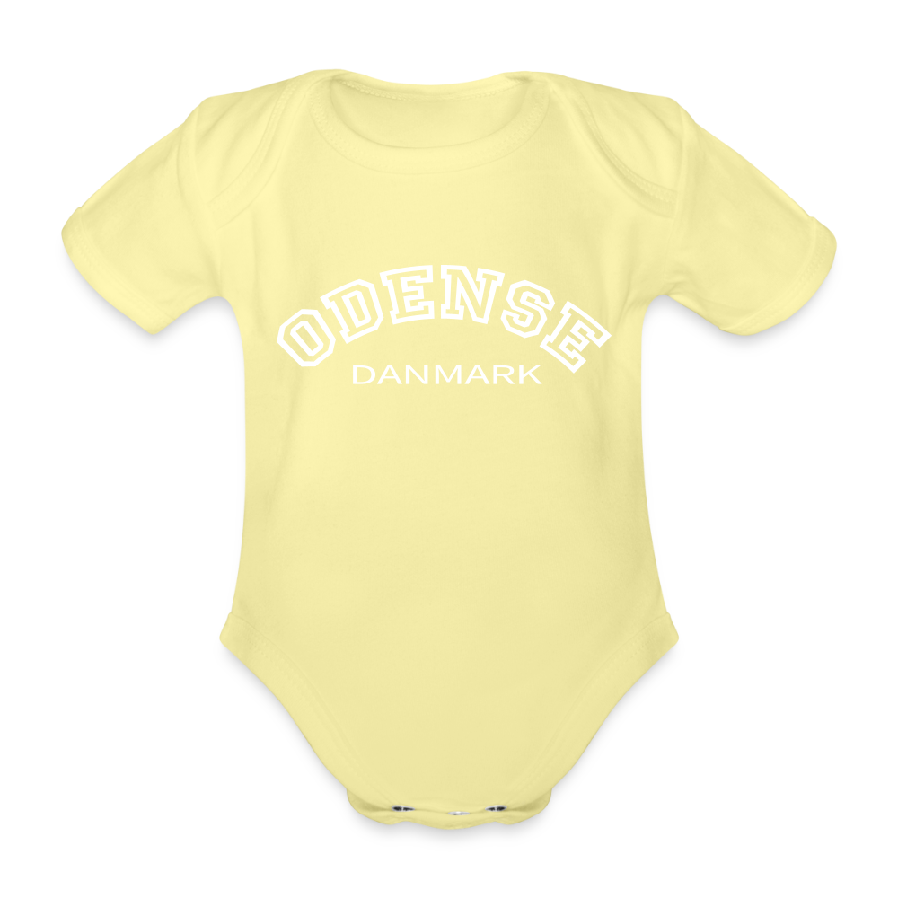 Økologisk Kortærmet Baby Body – Odense - washed yellow