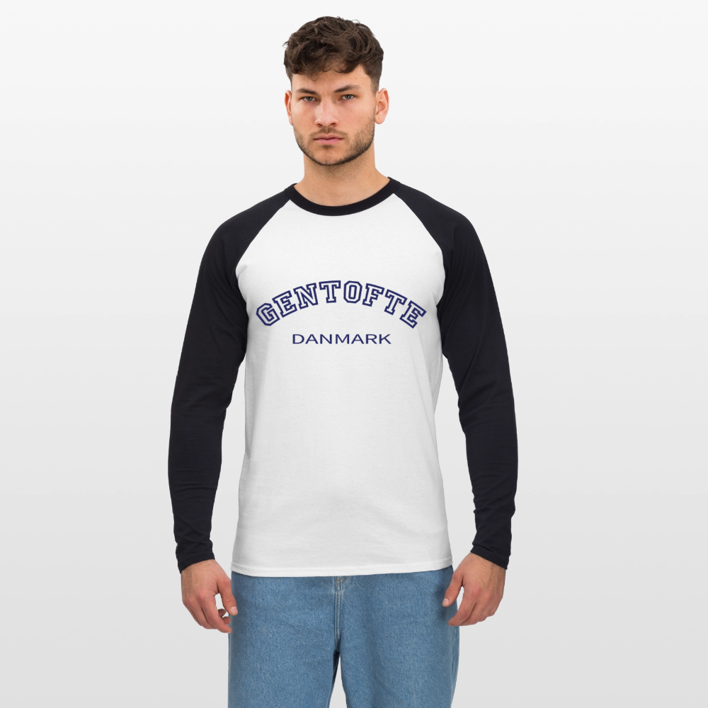 CityShirt - Baseball T-Shirt - Gentofte - hvid/sort
