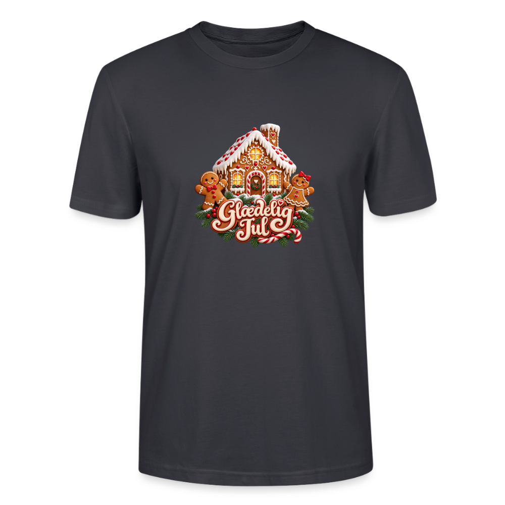 CityShirts - T-shirt - Glædelig Jul – peberkagehygge - CS067 - mørk gråblå