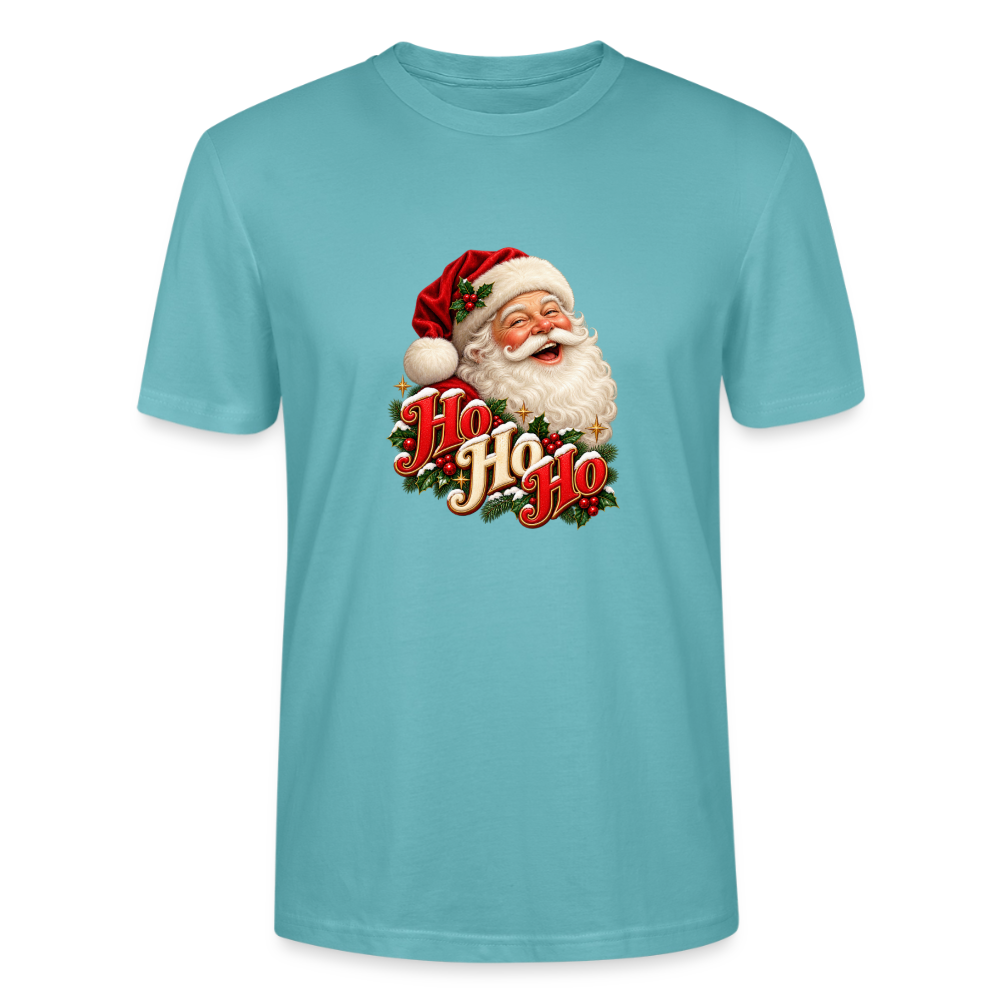 CityShirts - T-shirt - Ho Ho Ho – julemandens grin - CS063 - pastelturkis