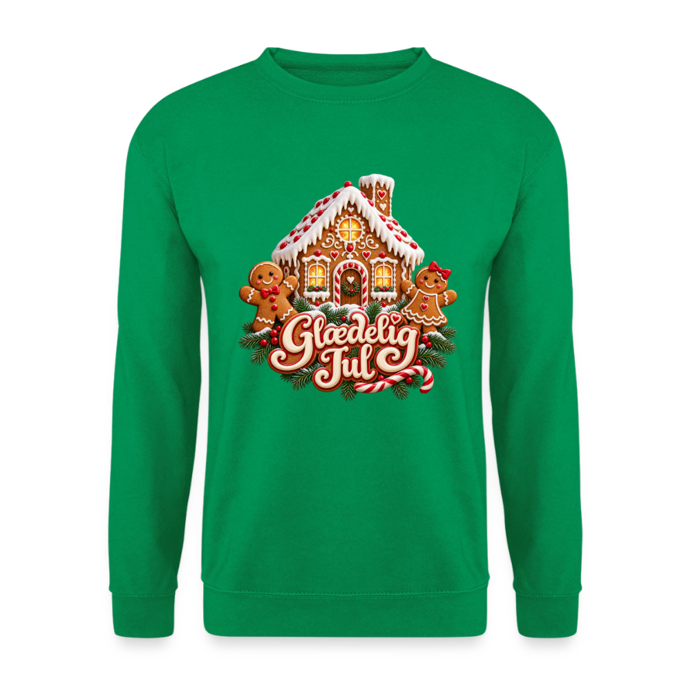 CityShirts - Sweatshirt - Glædelig Jul – peberkagehygge - CS067 - kelly grøn