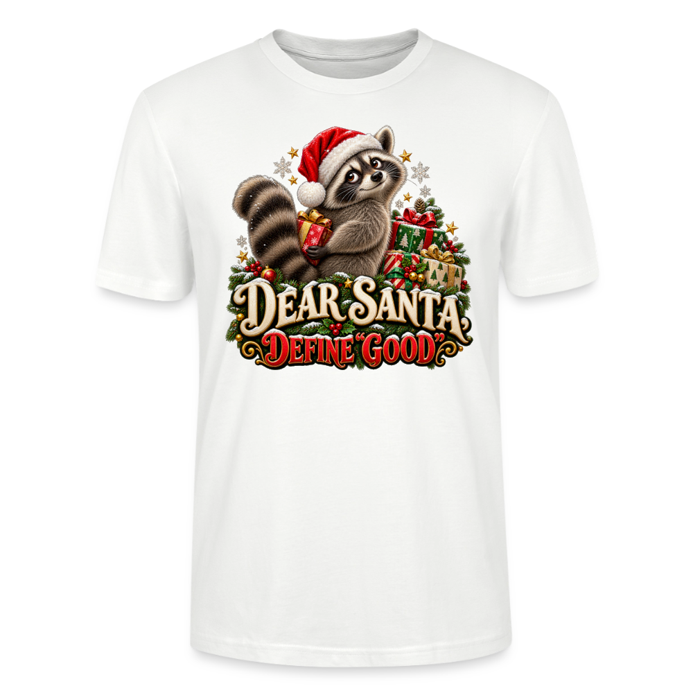 CityShirts - T-shirt - Dear Santa, define good – julevaskebjørn - CS028 - hvid