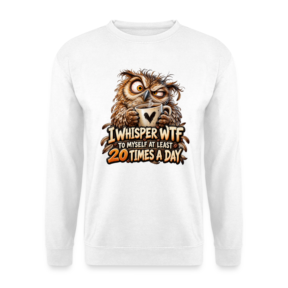 CityShirts - Sweatshirt - I whisper WTF to myself - CS011 - hvid
