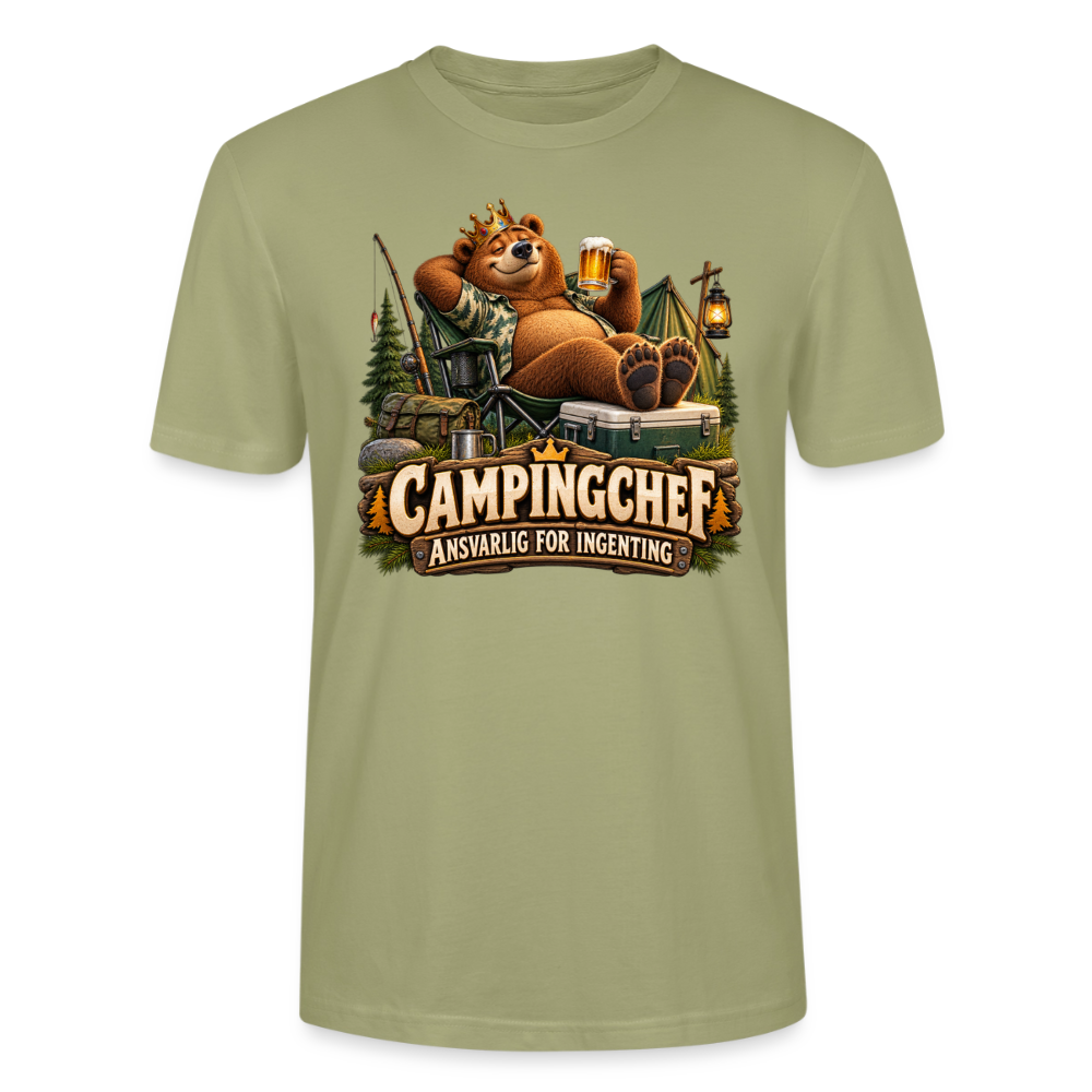 CityShirts - T-shirt - Campingchef – Ansvarlig for ingenting - CS038 - grågrøn