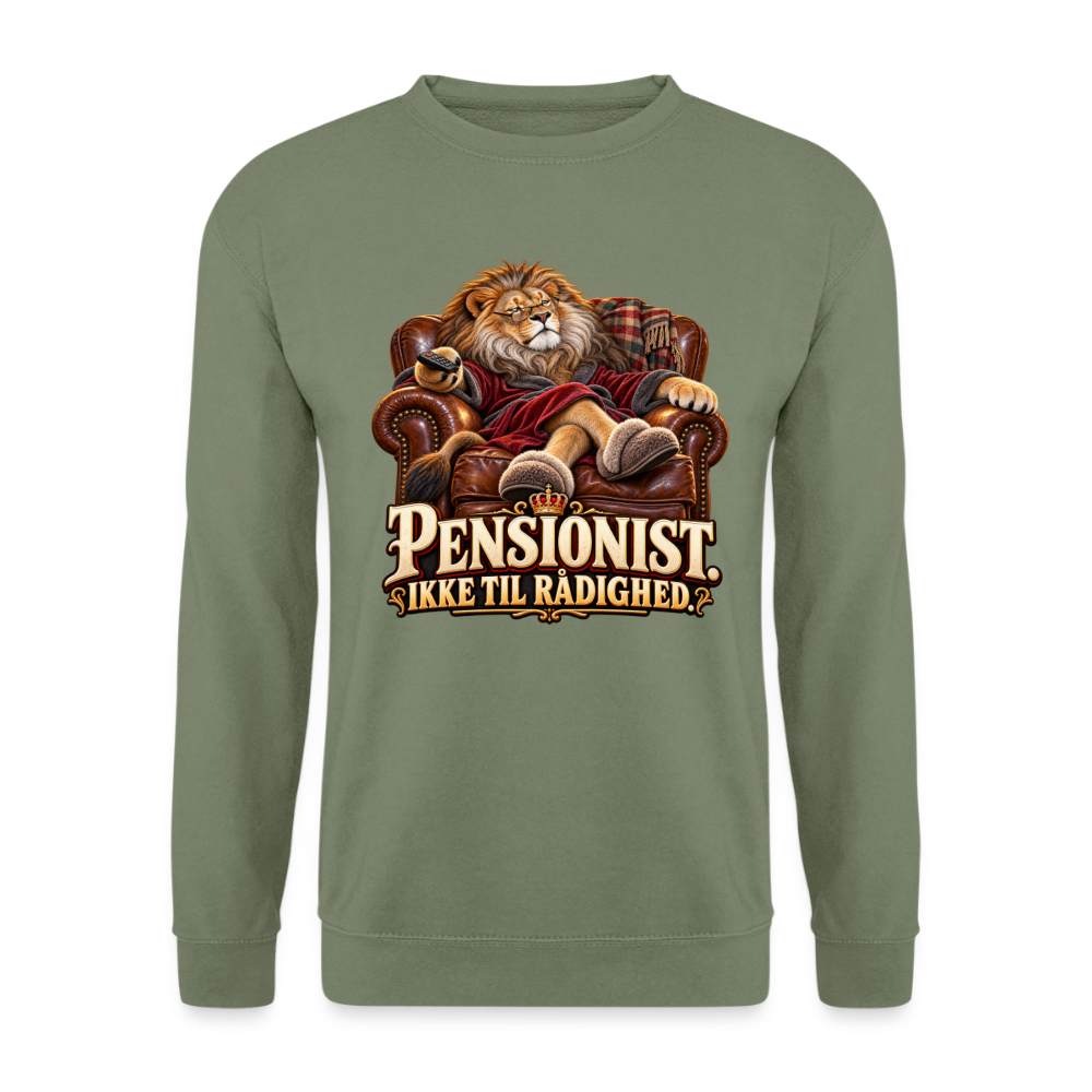 CityShirts - Sweatshirt - Pensionist. Ikke til rådighed. - CS030 - militærgrøn