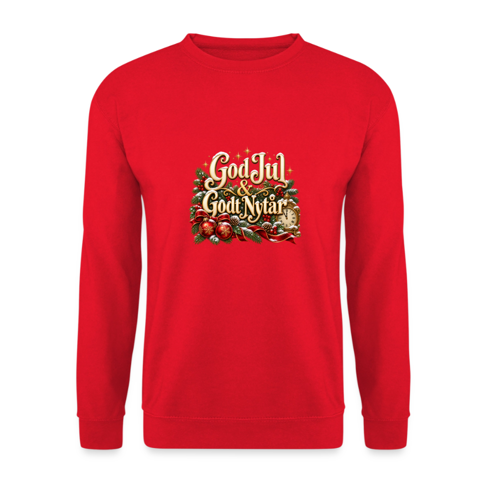 CityShirts - Sweatshirt - God Jul & Godt Nytår – jul og nytår - CS060 - rød