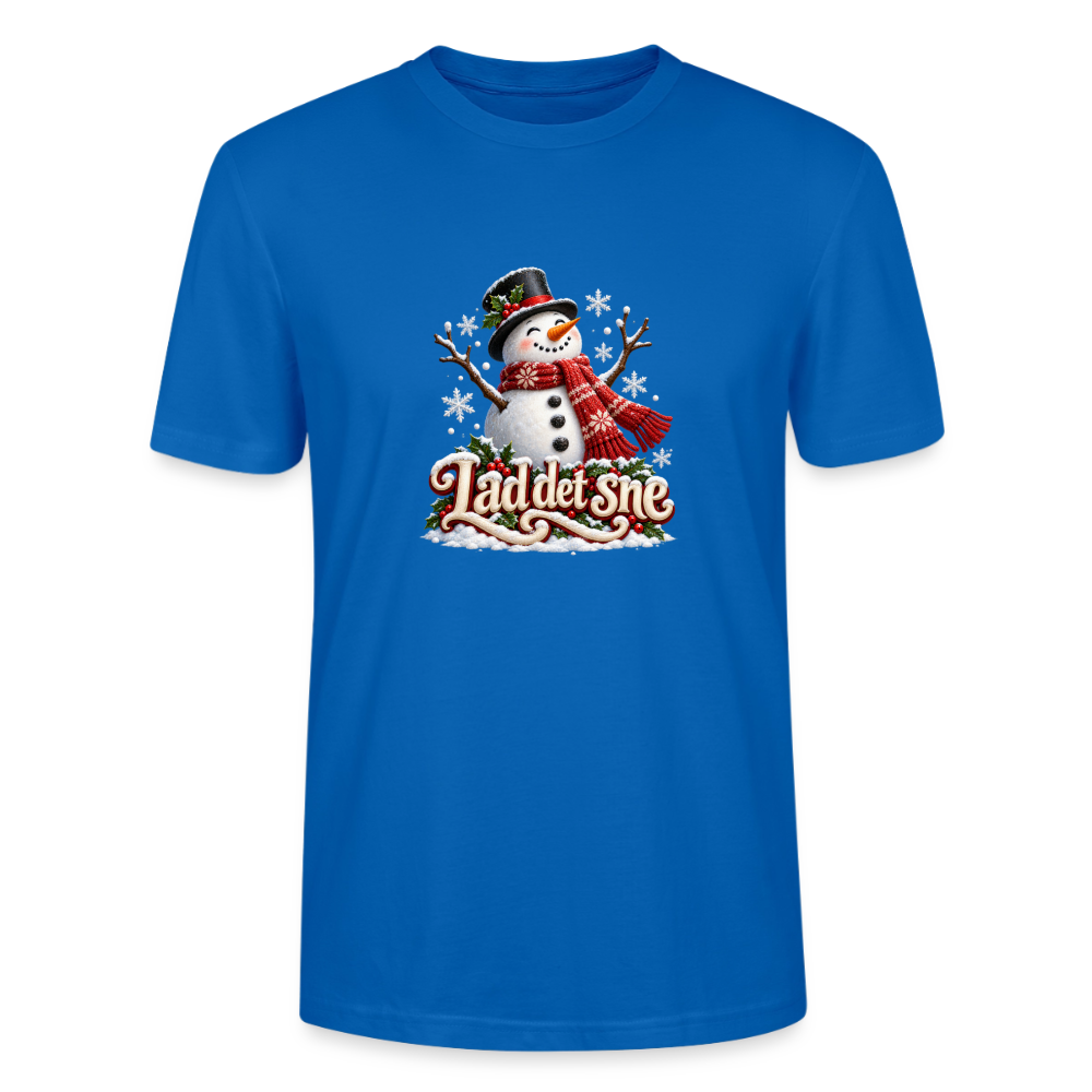 CityShirts - T-shirt - Lad det sne – snemand - CS064 - påfugleblå