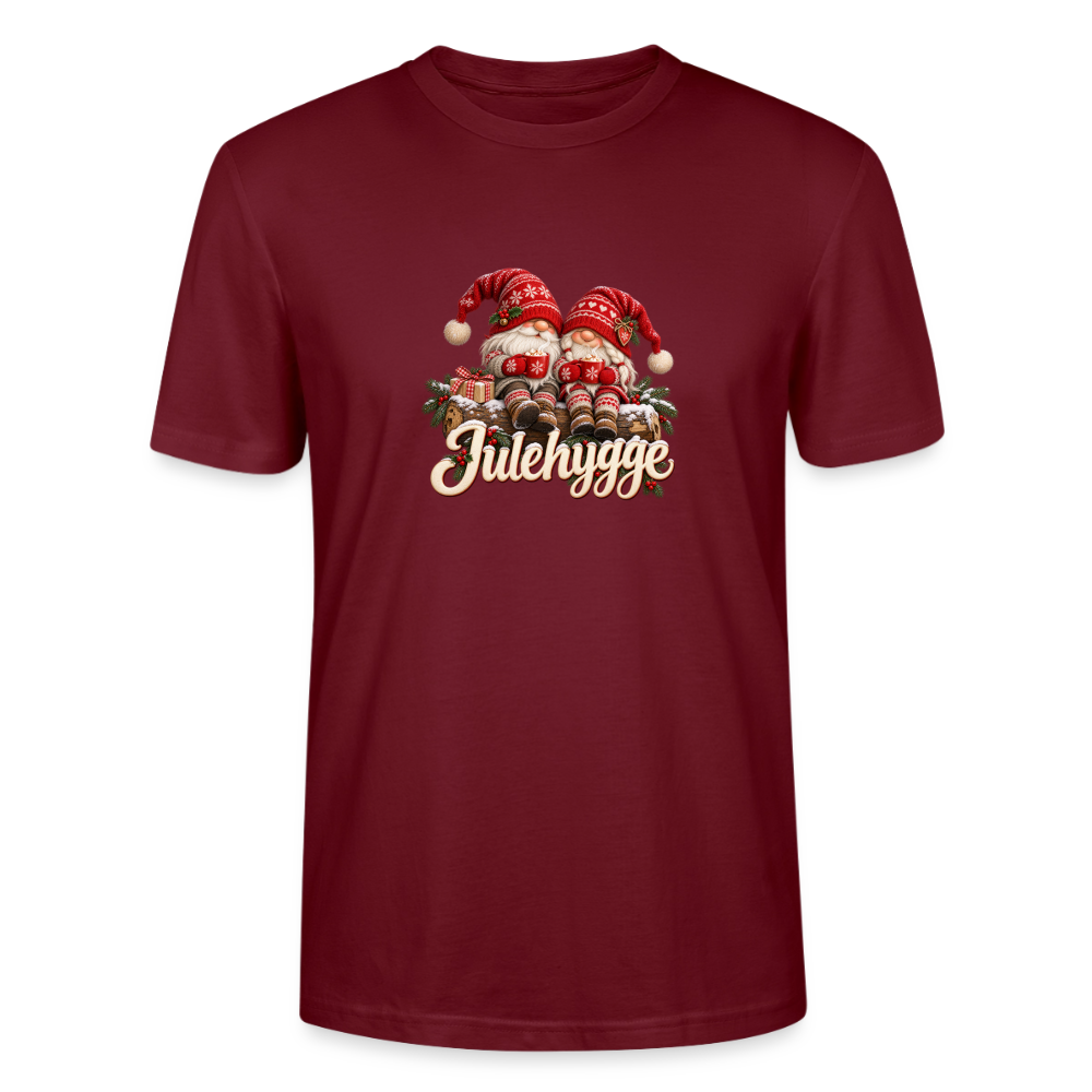 CityShirts - T-shirt - Julehygge – nisser og varm kakao - CS062 - burgunder-rød