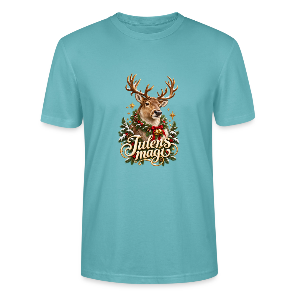 CityShirts - T-shirt - Julens magi – rensdyr - CS065 - pastelturkis
