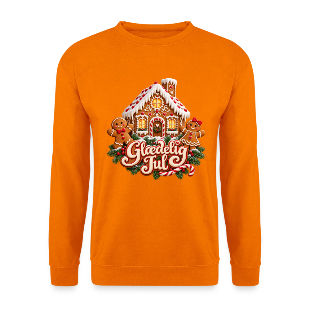 CityShirts - Sweatshirt - Glædelig Jul – peberkagehygge - CS067 - orange