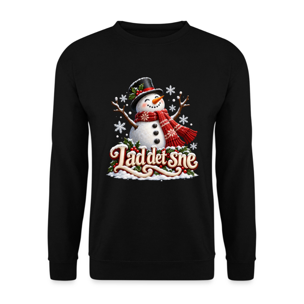 CityShirts - Sweatshirt - Lad det sne – snemand - CS064 - sort