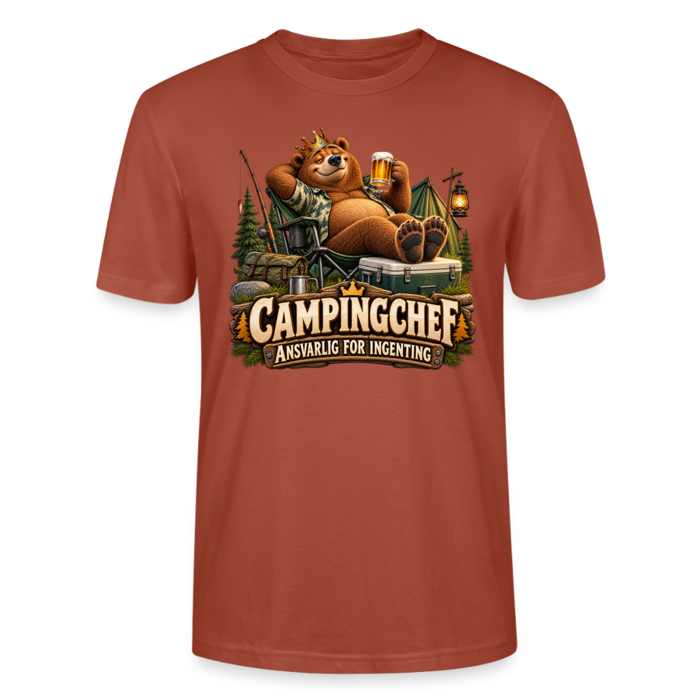 CityShirts - T-shirt - Campingchef – Ansvarlig for ingenting - CS038 - terrakotta