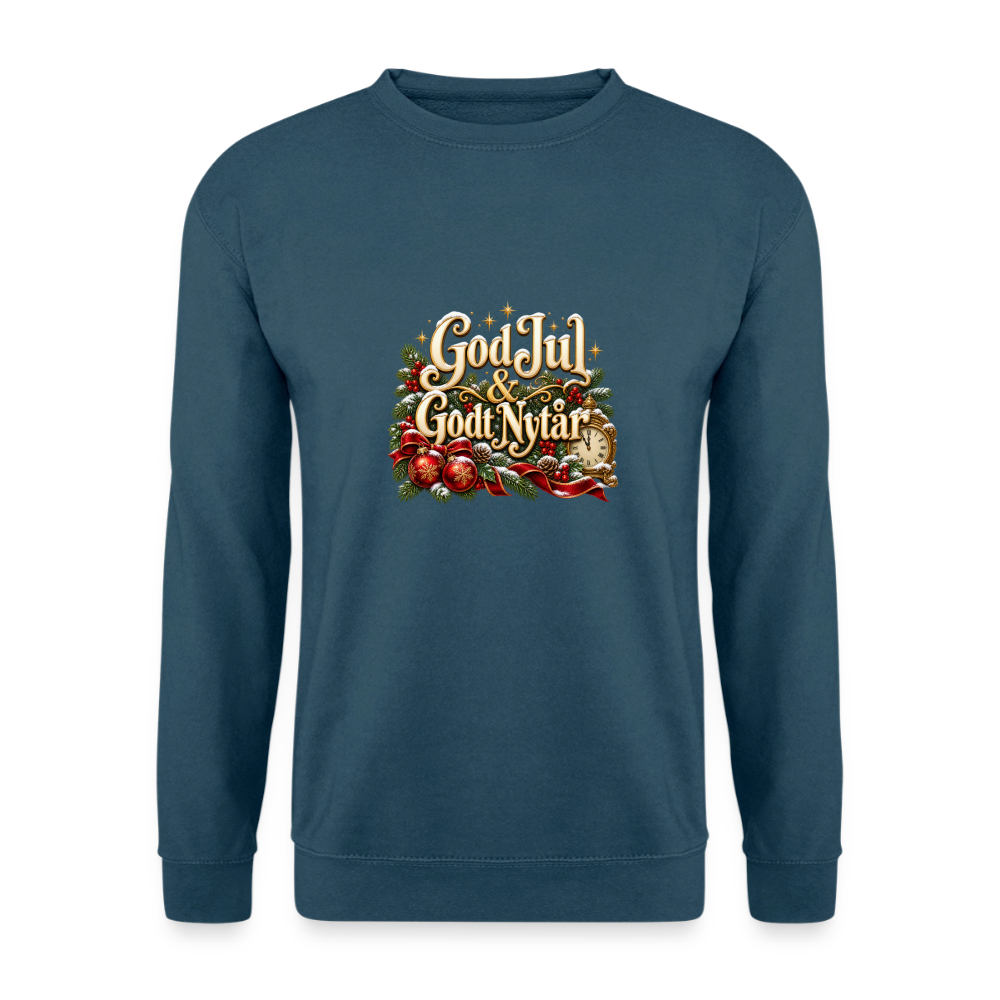 CityShirts - Sweatshirt - God Jul & Godt Nytår – jul og nytår - CS060 - indigoblå