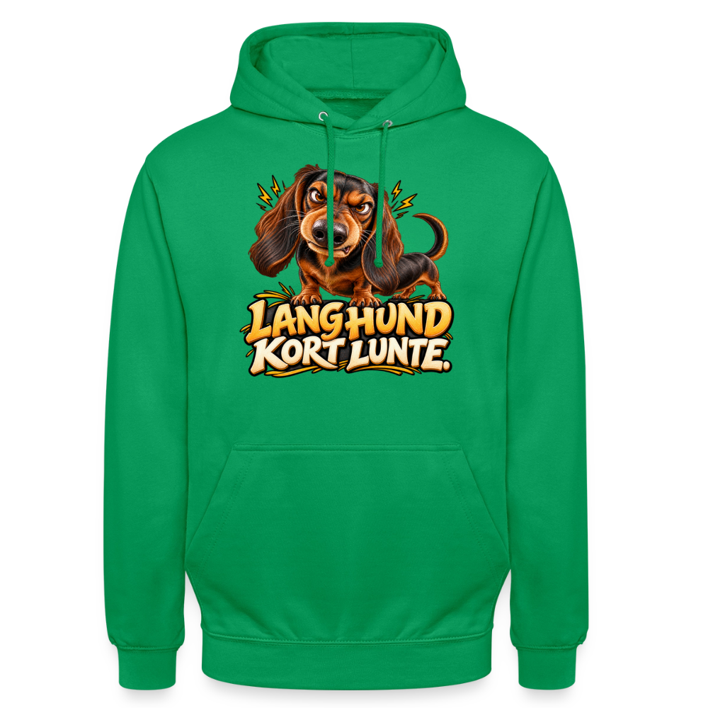 CityShirts - Hoodie - Lang Hund – Kort Lunte - CS026 - kelly grøn