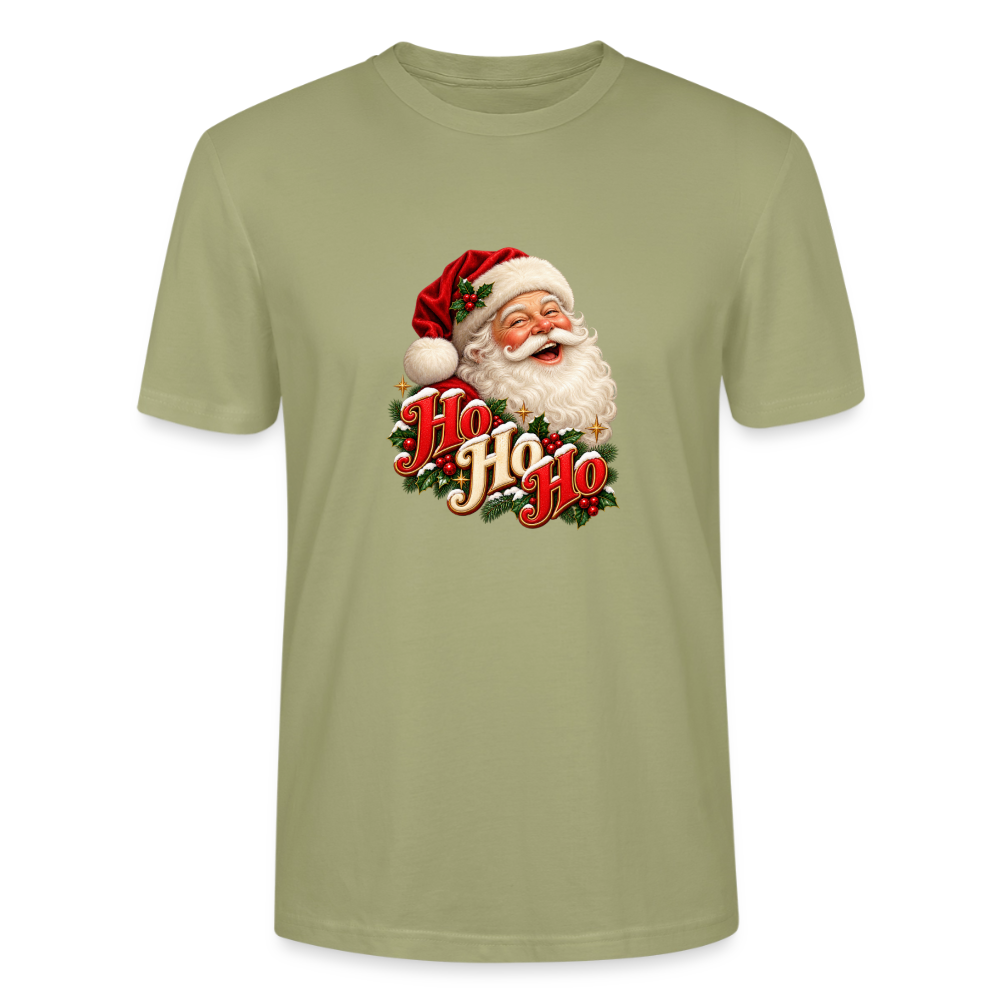 CityShirts - T-shirt - Ho Ho Ho – julemandens grin - CS063 - grågrøn