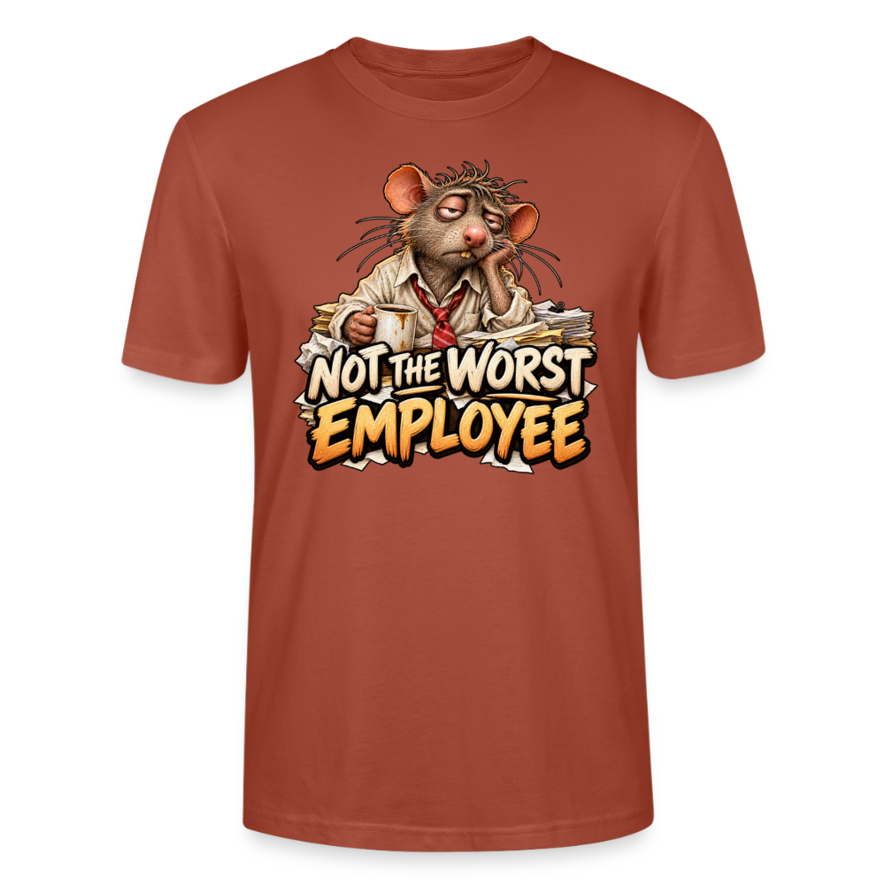 CityShirts - T-shirt - Not the worst employee - CS020 - terrakotta