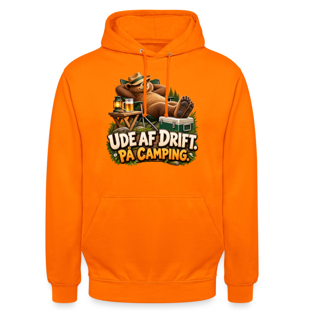 CityShirts - Hoodie - Ude af drift. På camping. - CS035 - orange