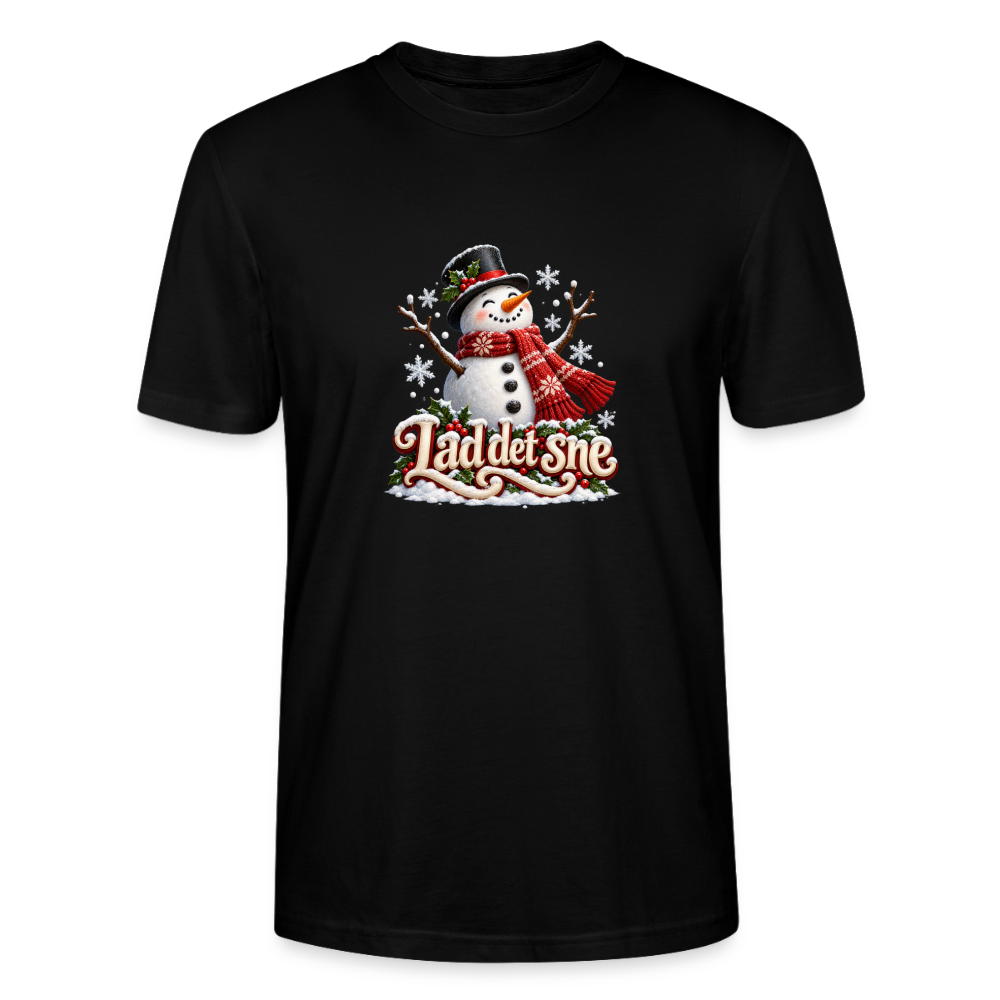 CityShirts - T-shirt - Lad det sne – snemand - CS064 - sort