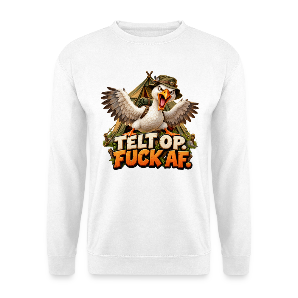 CityShirts - Sweatshirt - Telt op. Fuck af. - CS037 - hvid