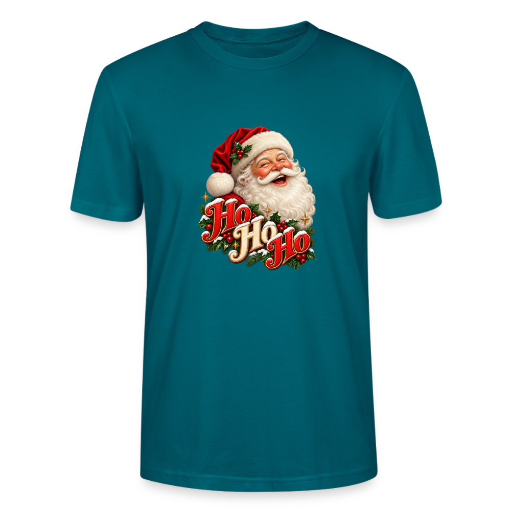 CityShirts - T-shirt - Ho Ho Ho – julemandens grin - CS063 - havblå