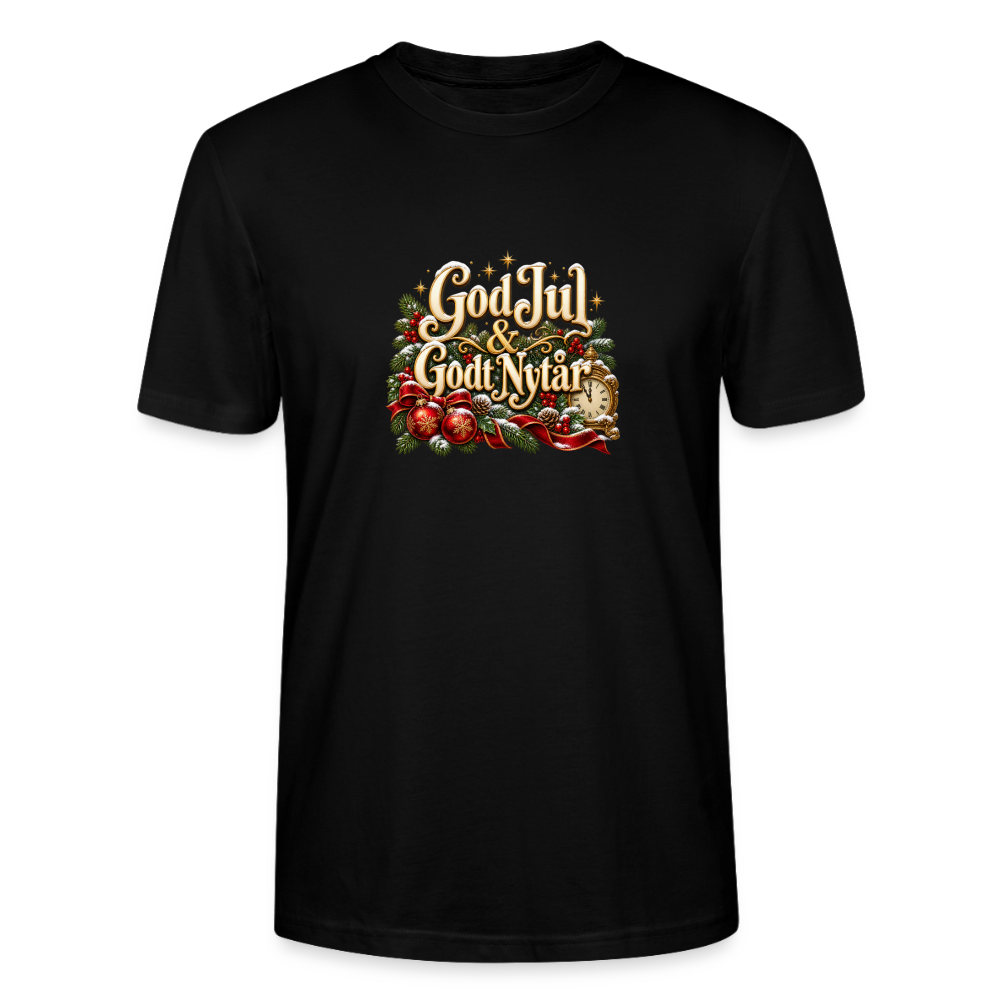 CityShirts - T-shirt - God Jul & Godt Nytår – jul og nytår - CS060 - sort