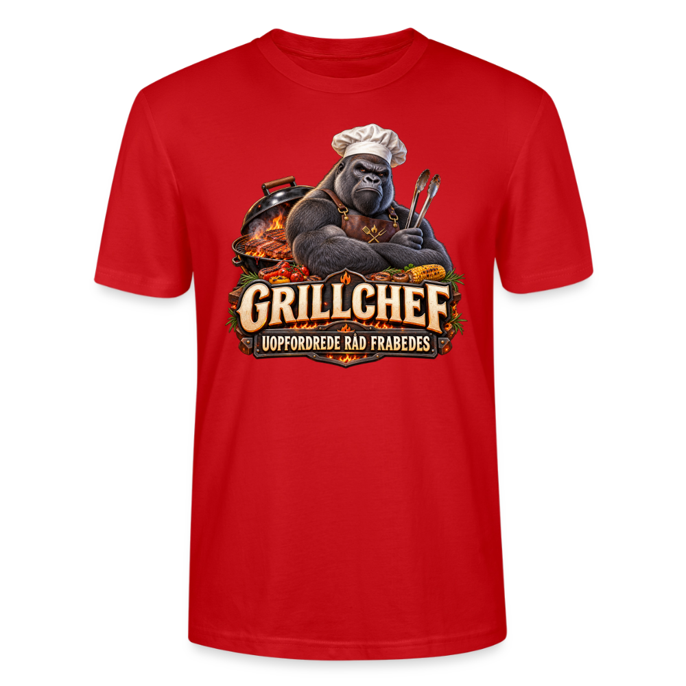 CityShirts - T-shirt - Grillchef – Uopfordrede råd frabedes - CS047 - rød