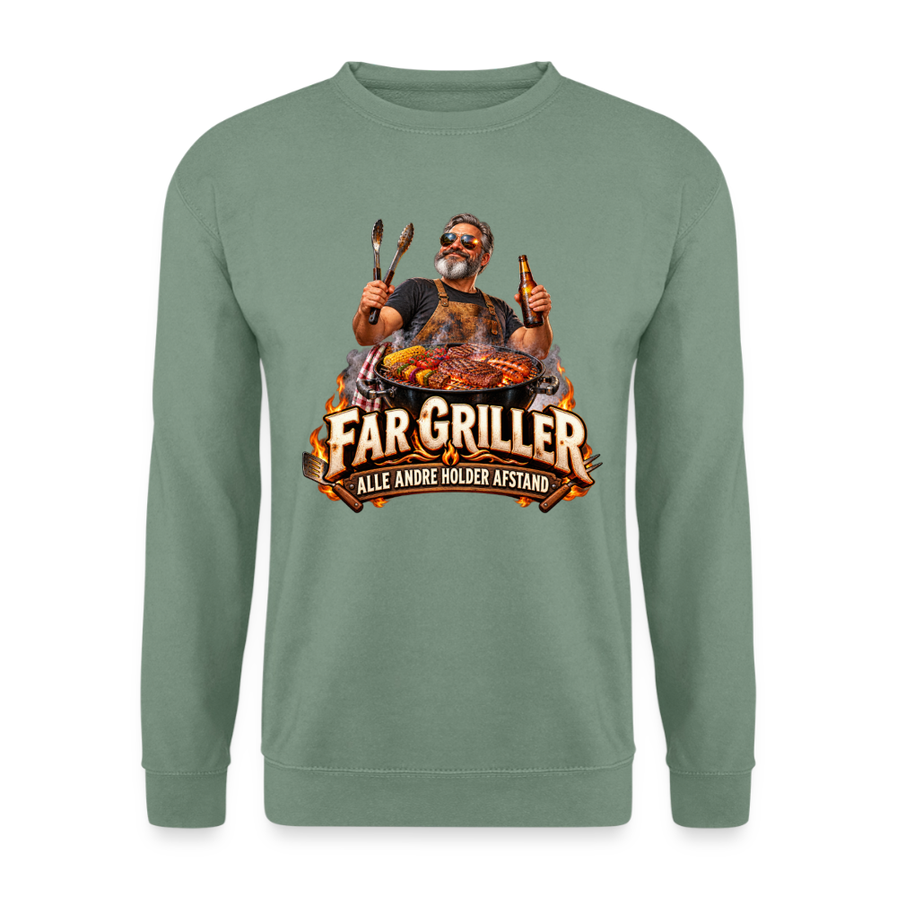CityShirts - Sweatshirt - Far griller – Alle andre holder afstand - CS055 - grågrøn