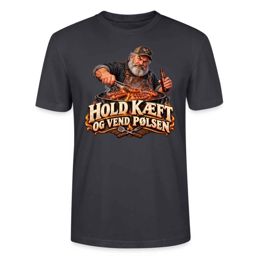 CityShirts - T-shirt - Hold kæft og vend pølsen - CS045 - mørk gråblå
