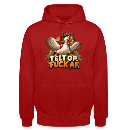 CityShirts - Hoodie - Telt op. Fuck af. - CS037 - rød