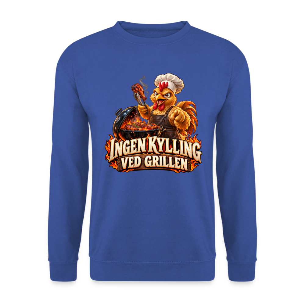 CityShirts - Sweatshirt - Ingen kylling ved grillen - CS054 - kongeblå