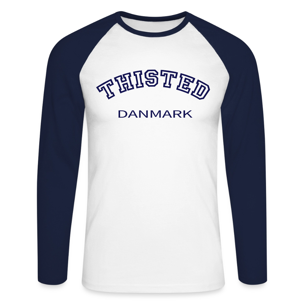 CityShirt - Baseball T-Shirt - Thisted - hvid/marineblå