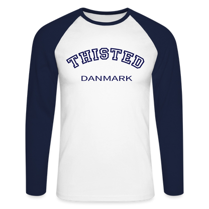 CityShirt - Baseball T-Shirt - Thisted - hvid/marineblå
