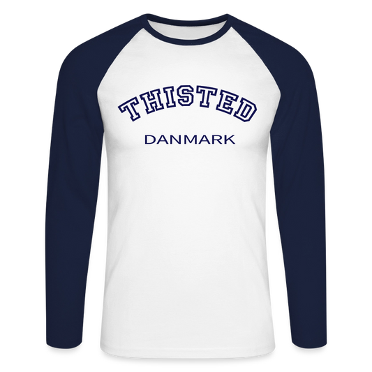 CityShirt - Baseball T-Shirt - Thisted - hvid/marineblå
