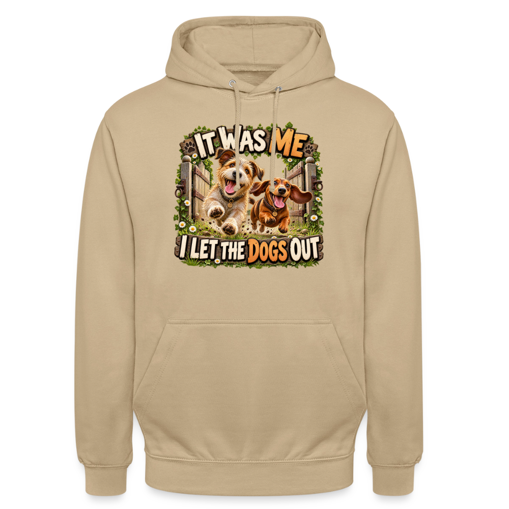 CityShirts - Hoodie - It was me – I let the dogs out - CS013 - beige