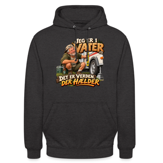 CityShirts - Hoodie - Jeg er i vater – Det er verden, der hælder - CS033 - charcoal