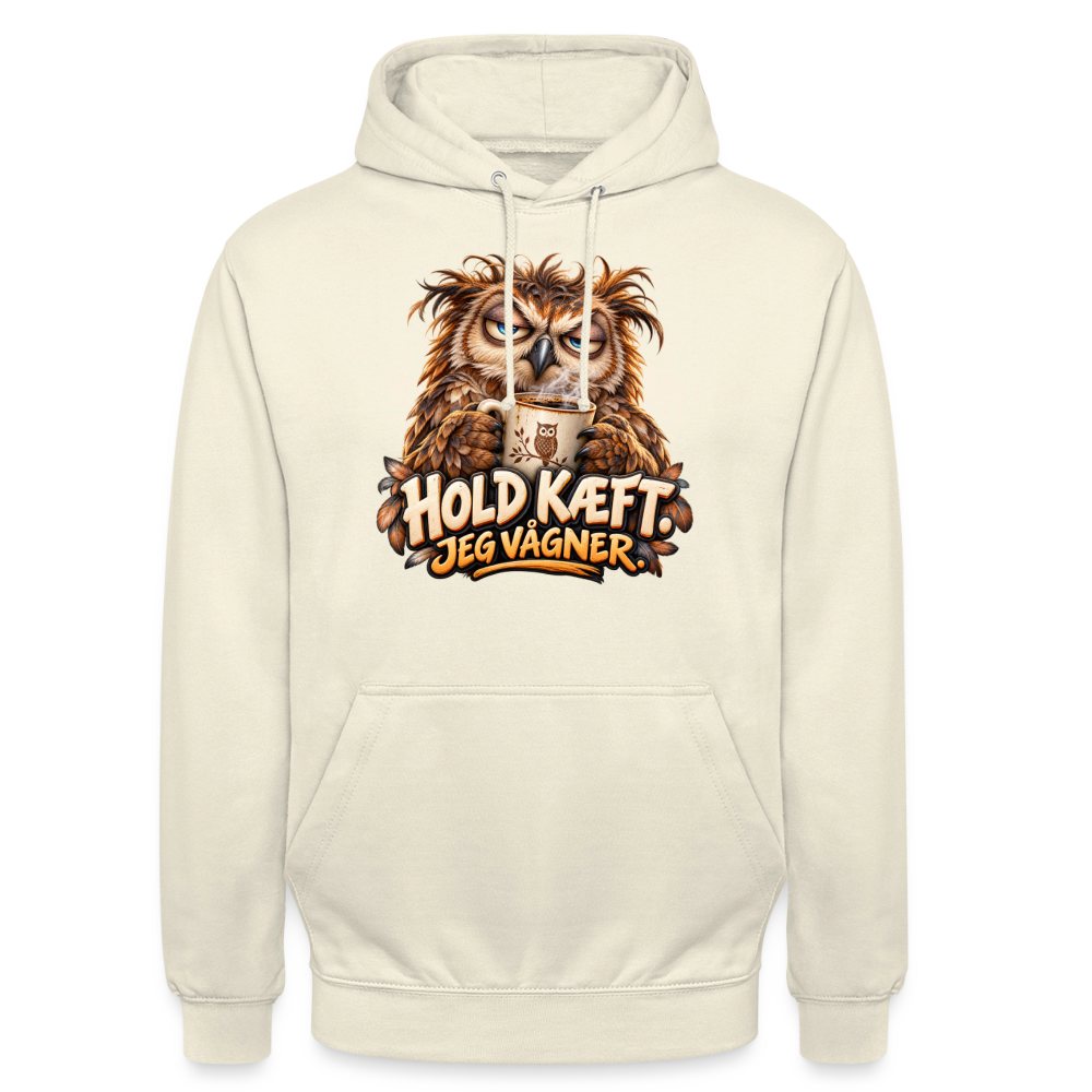 CityShirts - Hoodie - Hold kæft. Jeg vågner. – morgenugle - CS027 - vaniljemilkshake