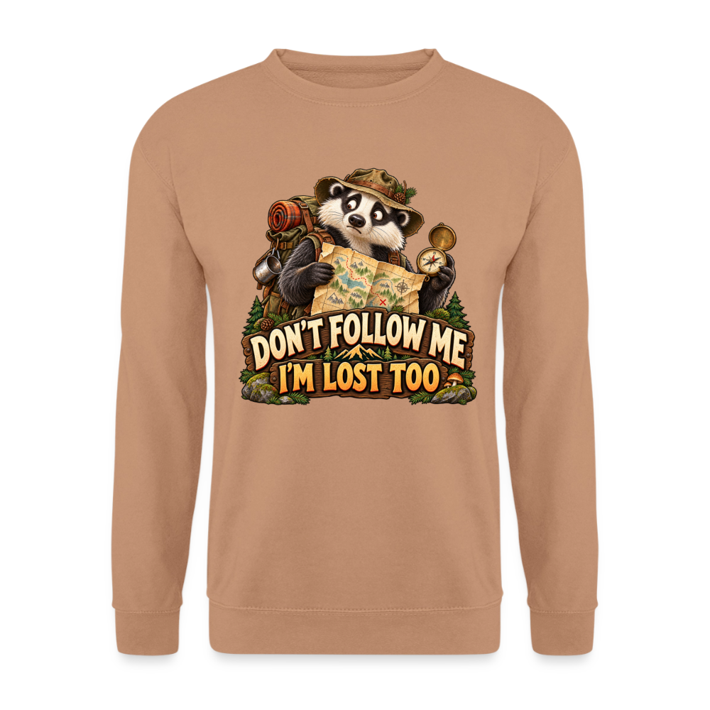 CityShirts - Sweatshirt - Don’t follow me – I’m lost too - CS019 - mokka
