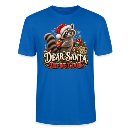 CityShirts - T-shirt - Dear Santa, define good – julevaskebjørn - CS028 - påfugleblå