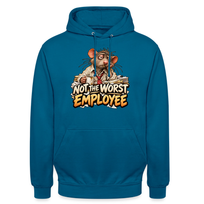 CityShirts - Hoodie - Not the worst employee - CS020 - dybt havblå 